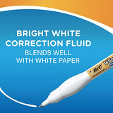BIC Wite-Out Brand Shake n Squeeze Correction Pen, 8 ML Correction Fluid, 4-Count Pack of white Correction Pens, Fast, Clean and Easy to Use Office or School Supplies