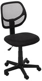Amazon Basics Low-Back, Upholstered Mesh, Adjustable, Swivel Computer Office Desk Chair, Black, 18.7D x 17.7W x 38.2H