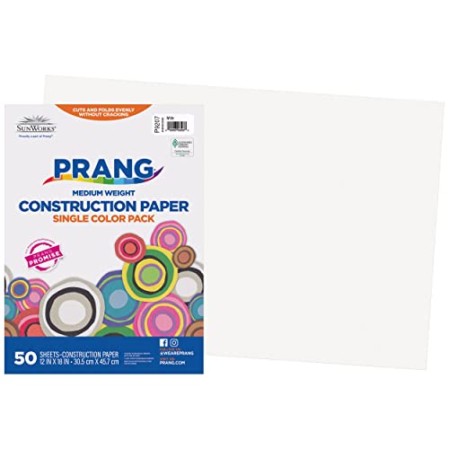 Prang (Formerly SunWorks) Construction Paper, Black, 12" x 18", 50 Sheets