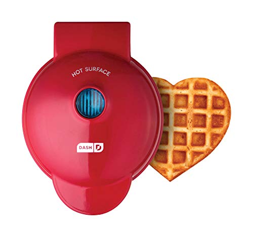 DASH DMW100RP Mini Maker for Individual Waffles, Hash Browns, Keto Chaffles with Easy to Clean, Non-Stick Surfaces, 4 Inch, White Rainbow