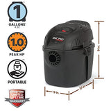 Shop-Vac 2021005, Micro Wet Dry Vacuum, 1 Gallon, 1.25 in Diameter x 4 Ft Hose, 50 CFM, (1 Pack)