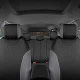 BDK UltraSleek Gray Seat Covers for Cars Full Set, Two-Tone Front Seat Covers with Matching Back Seat Cover, Stylish Car Seat Protectors with Split Bench Design, Automotive Interior Covers