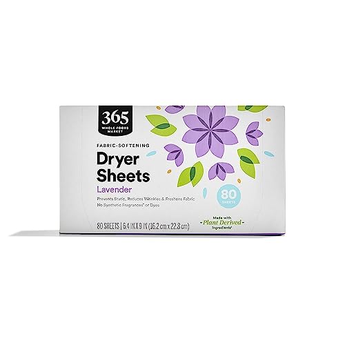 365 by Whole Foods Market, Lavender Fabric Softener Sheets 80 Count, 80 Count