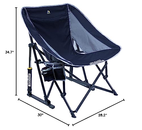 GCI Outdoor Pod Rocker with SunShade Rocking Beach Chair, Royal Blue