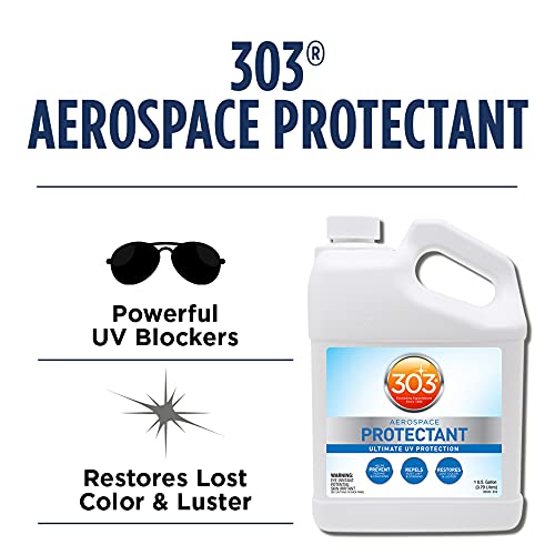 303 Aerospace Protectant – UV Protection – Repels Dust, Dirt, & Staining – Smooth Matte Finish – Restores Like-New Appearance – 128 Fl. Oz. (30320)