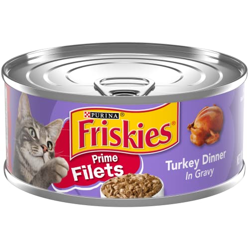 Purina Friskies Gravy Wet Cat Food, Prime Filets Turkey Dinner - (24) 5.5 oz. Cans