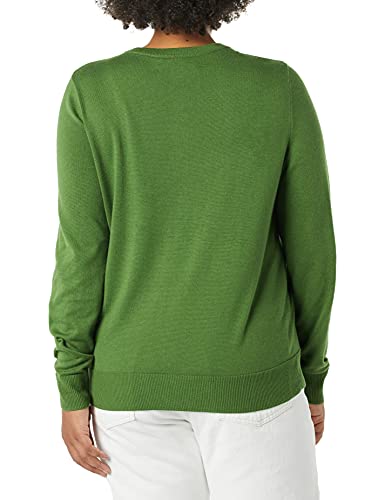 Amazon Essentials Women's Lightweight Crewneck Cardigan Sweater (Available in Plus Size), Black, Large