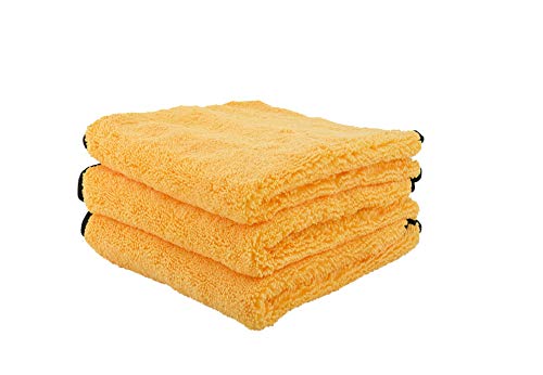 Chemical Guys MIC_506_12 Professional Grade Premium Microfiber Towels, Gold (16 Inch x 16 Inch) (Pack of 12) - Safe for Car Wash, Home Cleaning & Pet Drying Cloths