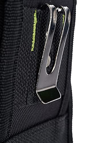 AWP Organizer Tool Pouch | 7 Pockets & Loops for Tool Organization | Heavy-Duty Metal Belt Clip Attachment