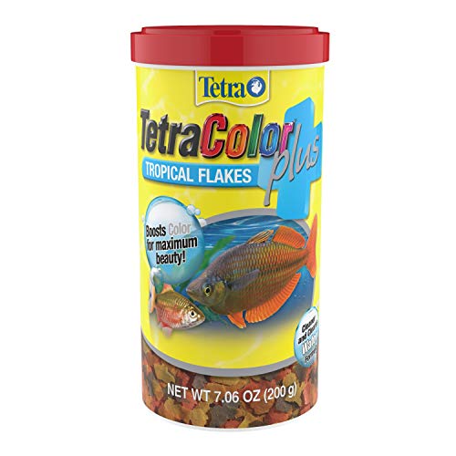 Tetra ColorPlus Fish Food Flakes, Tropical Flakes With Natural Color Enhancers, 7.06 Ounce