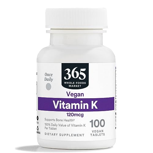 365 by Whole Foods Market, Vitamin K 120 MCG, 100 Tablets
