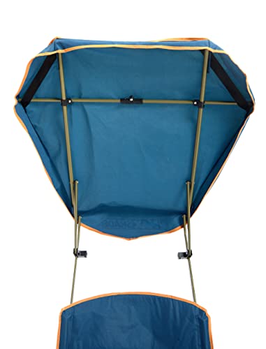 Quik Shade MAX Shade Relaxing Chair With Cup Holders, Foldable, Aluminum, Blue