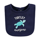 Hudson Baby Unisex Baby Cotton Bibs, Sea Turtle, One Size