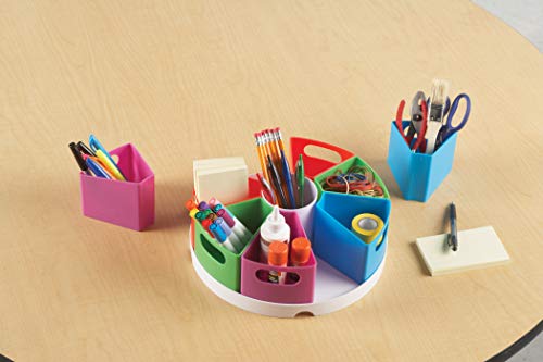 Learning Resources Create-a-Space Storage Center, 10 Piece set - Desk Organizer for Kids, Art Organizer for Kids, Crayon Organizer, Homeschool Organizers and Storage