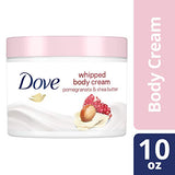 Dove Whipped Body Cream Dry Skin Moisturizer Pomegranate and Shea Butter Nourishes Deeply, 10 Oz