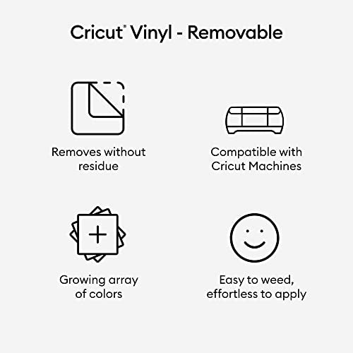 Cricut Premium Vinyl Removable for All Cricut Cutting Machines, No Residue Vinyl for DIY Crafts, Wall Decals, Stickers, In-House Decor and More, Lipstick