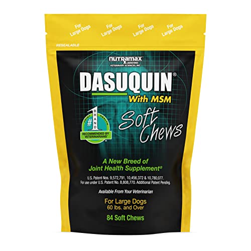 Nutramax Dasuquin with MSM Joint Health Supplement for Large Dogs - With Glucosamine, MSM, Chondroitin, ASU, Boswellia Serrata Extract, and Green Tea Extract, 150 Soft Chews