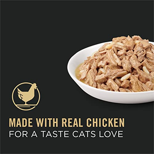 Purina Pro Plan Pate, High Protein Wet Cat Food, COMPLETE ESSENTIALS Classic Chunky Chicken Entree - (24) 3 oz. Pull-Top Cans