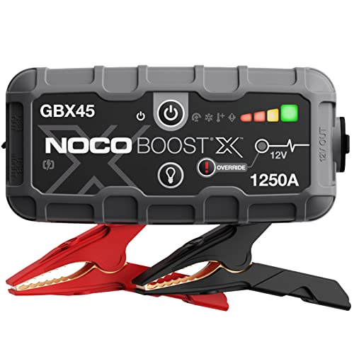 NOCO Boost X GBX45 1250A UltraSafe Car Battery Jump Starter, 12V Jump Starter Battery Pack, Battery Booster, Jump Box, Portable Charger and Jumper Cables for 6.5L Gasoline and 4.0L Diesel Engines