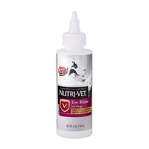 Nutri-Vet Eye Rinse for Dogs - Gentle Formula to Soothe Irritated Eyes and Prevent Tear Stains - 4 oz