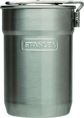 Stanley Base Camp Cook Set for 4 | 21 Pcs Nesting Cookware Made from Stainless Steel & BPA Free Material | Incl Pot, lid, Cutting Board, Spatula, Plates, Spoons, Forks, Bowls, Dish Rack, Trivet