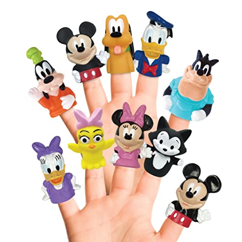 Disney Mickey & Friends 10 Piece Finger Puppet - Party Favors, Educational, Bath Toys, Story Time, Beach Toys, Playtime