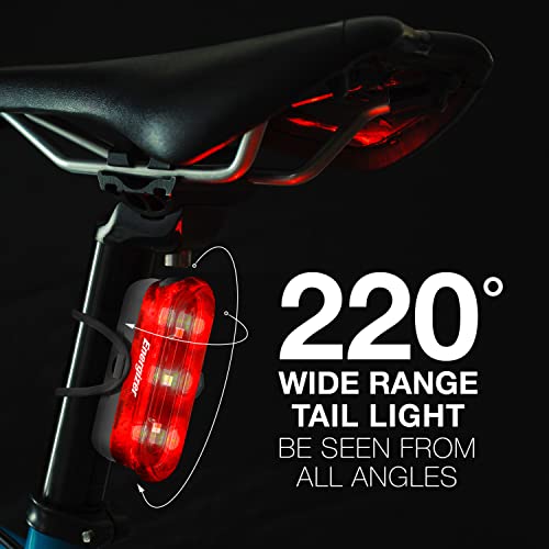 Energizer X400 Rechargeable Bike Light, IPX4 Water Resistant, Compact and Lightweight Design, Front Clip Light and Rear LED Light for Visibility