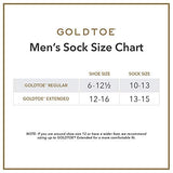 GOLDTOE Men's 656S Cotton Crew Athletic Socks, Multipairs, White (6-Pairs), X-Large
