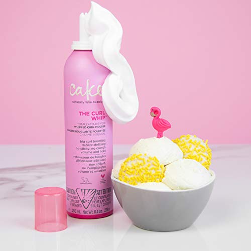 Cake Beauty Whipped Curl Defining & Volumizing Mousse – Aloe Vera & Vitamin E for Flexible Hold - Vegan No Heat Curls Mousse for Wavy & Curly Hair - Sulfate & Cruelty Free Hair Products For Women