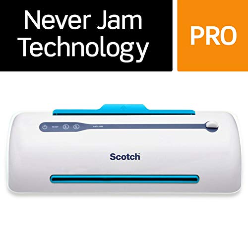 Scotch PRO TL906 Thermal Laminator, 1 Laminating Machine, White/Blue, Laminate Recipe Cards, Photos and Documents, For Home, Office or School Supplies, 9 in.