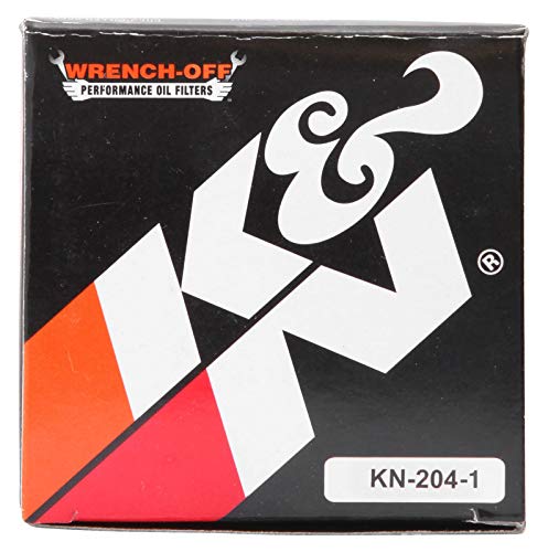 K&N Motorcycle Oil Filter High Performance, Premium, Designed to be used with Synthetic or Conventional Oils Fits Select Honda, Kawasaki, Triumph, Yamaha Motorcycles, KN-204-1