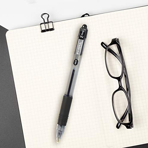Zebra Pen Z-Grip Retractable Ballpoint Pen, Medium Point, 1.0mm, Black Ink, - 18 Count (Pack of 1), Model Number: 22218