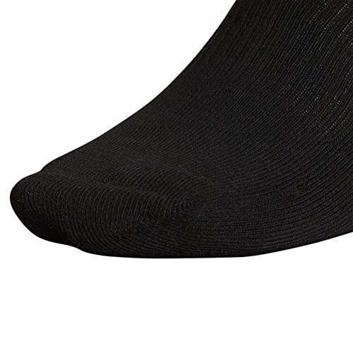 adidas Men's Athletic Cushioned No Show Socks with Arch Compression for a Secure fit (6-Pair), Heather Grey/Black, Large