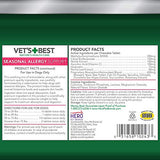 Vets Best Vet’s Best Seasonal Allergy Relief | Dog Allergy Supplement | Relief from Dry or Itchy Skin | 60 Chewable Tablets