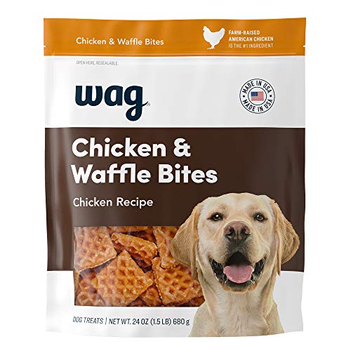 Amazon Brand - Wag Dog Treats Chicken and Waffle Bites 6oz