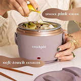 Crockpot Electric Lunch Box, Portable Food Warmer for Travel, Car, On-the-Go, 20-Ounce, Blush Pink