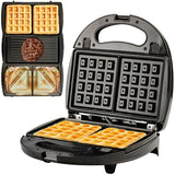OVENTE Electric Sandwich Maker with Non-Stick Plates, Indicator Lights, Cool Touch Handle, Easy to Clean and Store, Perfect for Cooking Breakfast, Grilled Cheese, Tuna Melts and Snacks, Black GPS401B