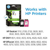 HP 63 Black/Tri-color Ink (2-pack) | Works with HP DeskJet 1112, 2130, 3630 Series HP ENVY 4510, 4520 Series HP OfficeJet 3830, 4650, 5200 Series | Eligible for Instant Ink | L0R46AN