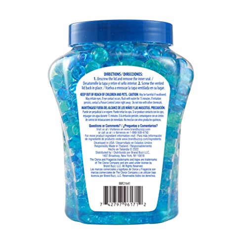 Clorox Fraganzia Air Freshener Crystal Beads Coconut Colada 12oz | Long-Lasting Air Freshener Beads 12 Ounces | Easy to Use Vented Jar Air Scent Beads for Homes, Bathrooms, Closets, Car or Office