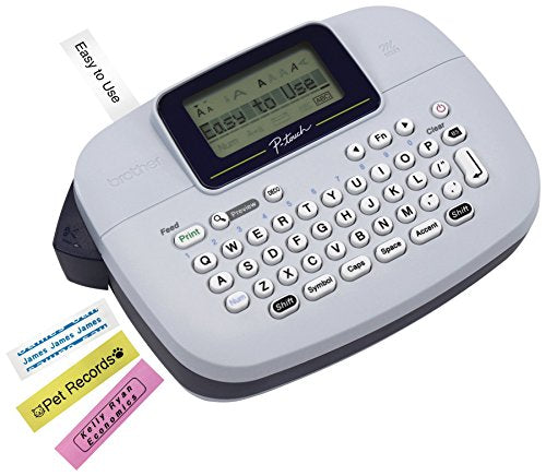 Brother PT-M95 P-Touch Monochrome Label Maker Bundle (4 Label Tapes Included),White