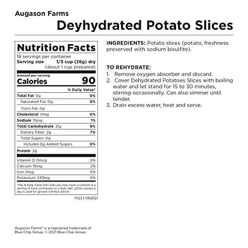 Augason Farms Dehydrated Potato Slices 1 lb.