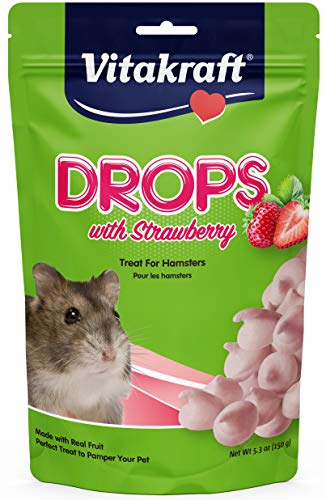 Vitakraft Drops Mini Banana & Cherry Flavor Dwarf Hamster, Rat, and Mouse Treat, 2.5 oz, Multi