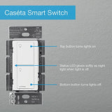 Lutron Caseta Smart Lighting Switch for All Bulb Types or Fans | Neutral Wire Required | PD-6ANS-BL | Black