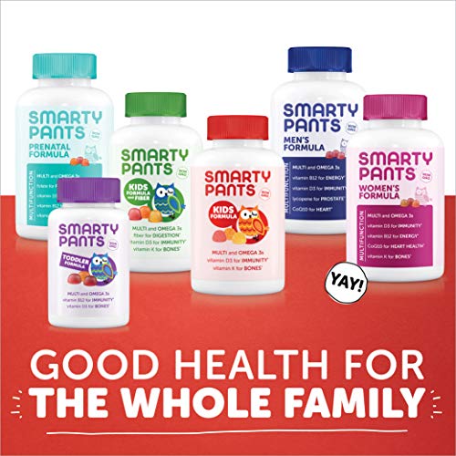 SmartyPants Kids Formula Daily Gummy Vitamins: Gluten Free, Multivitamin & Omega 3 Fish Oil (Dha/Epa), Methyl B12, vitamin D3, Vitamin B6, 90Count (22 Day Supply) - Packaging May Vary