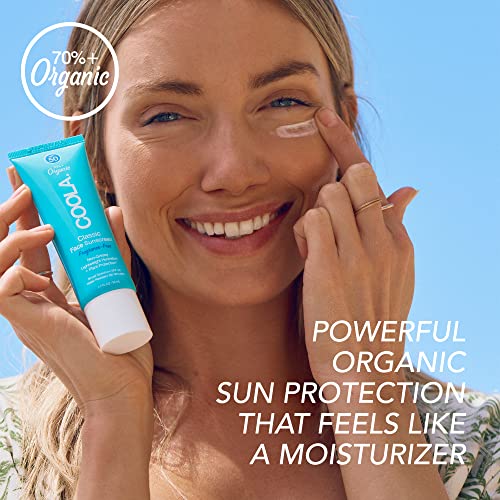 COOLA Organic Face Sunscreen SPF 50 Sunblock Lotion, Dermatologist Tested Skin Care for Daily Protection, Vegan and Gluten Free, Fragrance Free, 1.7 Fl Oz.