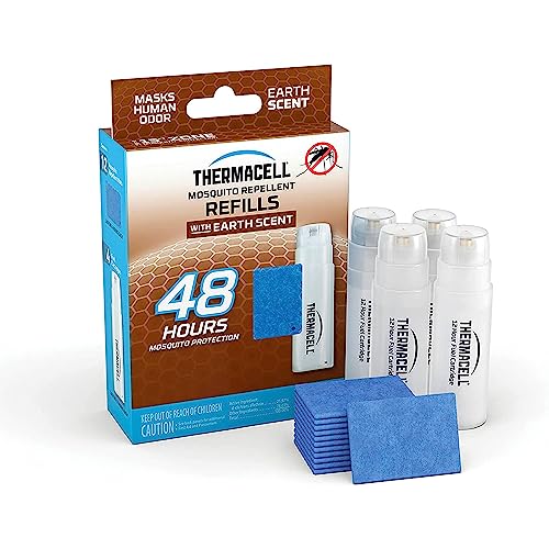 Thermacell Mosquito Repellent Refills Earth Scent Compatible with Any Fuel-Powered Thermacell Repeller Highly Effective, Long Lasting, No Spray or Mess 15 Foot Zone of Mosquito Protection