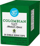 Amazon Brand - Happy Belly Medium Roast Coffee Pods, Colombian, Compatible with Keurig 2.0 K-Cup Brewers, 24 Count