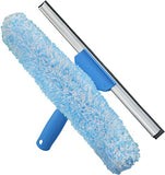 Unger Professional 2-in-1 Squeegee & Scrubber - 14” Window Cleaning Tool – Cleaning Supplies, Squeegee for Window Cleaning, Commercial & Residential Use, Microfiber Sleeve