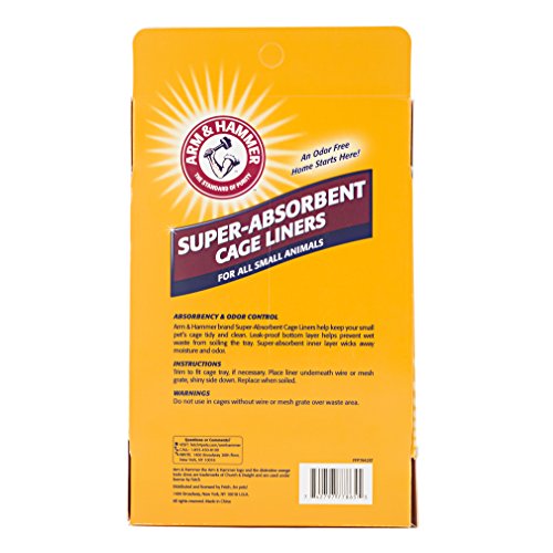 Arm & Hammer Super Absorbent Cage Liners for Guinea Pigs, Hamsters, Rabbits & All Small Animals 7 Count Pet Products