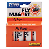 TERRO T518SR Magnet Sticky Fly Paper 16 Total Traps, 2 Pack, Brown